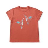 GINI & JONY Gini And Jony Half Sleeves Birds Printed  Top - Peach