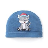 Babyhug 100% Cotton Knit Fox Print Cap - Navy Blue