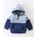 Yellow Apple Full Sleeves Hoodies Solid Colour - Blue