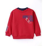 Little Kangaroos Full Sleeves Sweatshirt Text Print - Red