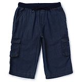 GINI & JONY Solid Elasticated Bermuda  - Navy Blue