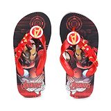 Toothless Marvel Avengers Slip On Flip Flops - Red & Maroon