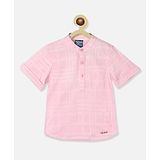 Nauti Nati Half Sleeves Standard Opaque Casual Shirt - Pink