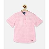 Nauti Nati Half Sleeves Standard Opaque Casual Shirt - Pink