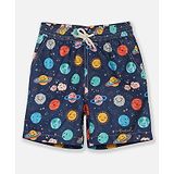 Nauti Nati Graphic Printed Mid Rise Shorts - Blue