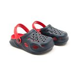 Beanz Perforated  Designed Clogs - Navy  Blue And Red