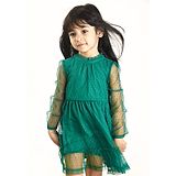 Beebay Full Sleeves  Solid Dress - Green