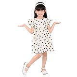 Beebay Cotton Cap Sleeves Polka Dot Printed Dress - Off White