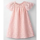 Beebay Cap Sleeves  Laced Embellished Dress  - Pink