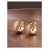 Yellow Chimes Earrings For Women Crystal Hoops Earrings Rosegold Plated Clip On Earrings - Rosegold