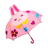 Fiddlerz Umbrella for Kids Windproof Waterproof Lightweight Stylish 3D Cartoon Umbrella For Rain Kids Umbrella - Pink