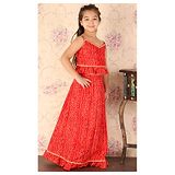 Vastramay Girls' Maroon Bandhani Printed Lehenga Choli Set - Maroon