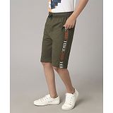 Under Fourteen Only Hike Text Placement Printed Shorts - Green