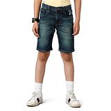 Under Fourteen Only Solid Denim Shorts - Navy Blue