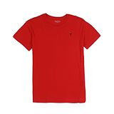 PALM TREE Half Sleeves Solid Tee - Red