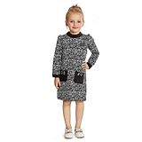 Peppermint Full  Sleeve Abstract Printed Dress - Black