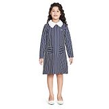 Peppermint Full Sleeves Striped Dress - Navy Blue