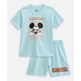 Nap Chief Disney Featuring Half Sleeves Mickey Mouse Printed  Co Ord Set -  Green