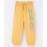 Taeko Cotton Jersey Full Length Lounge Pant with Next Level Skill Print - Yellow