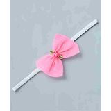 Funkrafts Free Size Rose & Bow Designed Headband - Pink