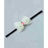 Funkrafts Free Size Rose & Bow Designed Headband - Cream