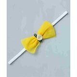 Funkrafts Free Size Rose & Bow Designed Headband - Yellow