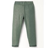 Little Kangaroos Cotton Full Length Shimmery Leggings - Green