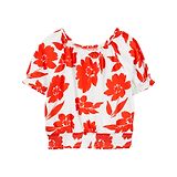 Carters Carter's Floral Smocked Top - Red & White