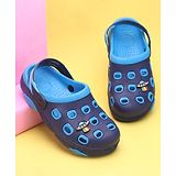 Pine Kids Clogs with Back Strap Closure & UFO Applique- Sky Blue &  Blue