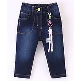 Little Kangaroos Denim Full Length Washed Jeans - Dark Blue