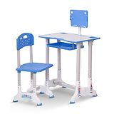 Baybee Study Table with Chair Set Adjustable Height Tiltable Desktop for Comfort to Maintain Posture - Blue