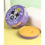 Disney Insulated Round Shaped Character Printed Lunch Box - Purple