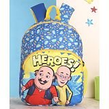 Nickelodeon Motu Patlu Polyester Backpack Blue - 12 Inches