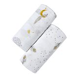 Malabar Baby Organic Swaddle Set Sweet Dreams Pack of 2 - White