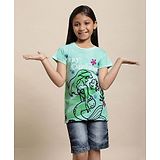 Kidsville Disney Princess Featuring Half Sleeves Ariel  Printed Tee - Green