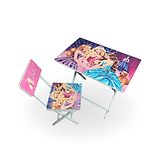 Wishing Clouds Barbie Study Table and Chair for Kids - Multicolor