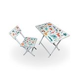 Wishing Clouds Animal Study Table and Chair for Kids - Multicolor