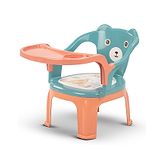 Baybee Dining Chair for Kids Study Table Chair with Cushion Seat & Feeding Tray - Green