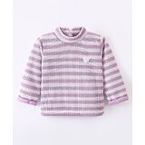 Little Kangaroos Full Sleeves Pullover Sweater Striped - Lilac