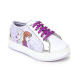 Toothless Disney Princess Featuring Frozen & Elsa Printed Lace Up Shoes - Purple & White