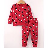 Bodycare Fleece Knit Full Sleeves Winter Nightwear Mickey Mouse Print (Colour May Vary)