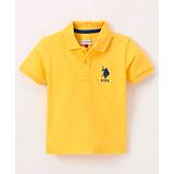 U S Polo Assn U.S. Polo Assn. U.S. Polo Assn Half Sleeves T-Shirt Logo Print - Yellow