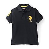 U S Polo Assn U.S. Polo Assn. U.S. Polo Assn Half Sleeves T-Shirt Logo Print - Black