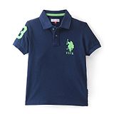 U S Polo Assn U.S. Polo Assn. U.S. Polo Assn Half Sleeves T-Shirt Logo Print - Dark Blue