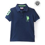 U S Polo Assn U.S. Polo Assn. U.S. Polo Assn Half Sleeves T-Shirt Logo Print - Dark Blue