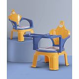 Baybee Emperia Plastic Baby Chair Study Table Chair with Cushion Seat - Yellow