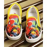 Kidsville Marvel Avengers Superheroes Featuring Spider Man Printed Shoes - Yellow