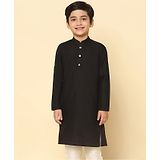 KISAH Full Sleeves  Solid Kurta -  Black