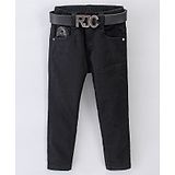 RUFF Woven Full Length Solid Jeans - Black