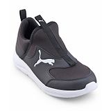 PUMA Slip On Casual Shoes with Logo Print - Black & White